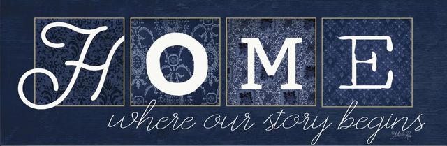 Classy Art Home Where Our Story Begins by Marla Rae Mirror Framed Wall Art-1