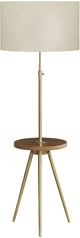 Monarch Specialties Inc. Gold Floor Lamp with Round Shelf-0