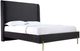 Mazin Furniture Estelle Dark Gray Queen Upholstered Platform Bed-0