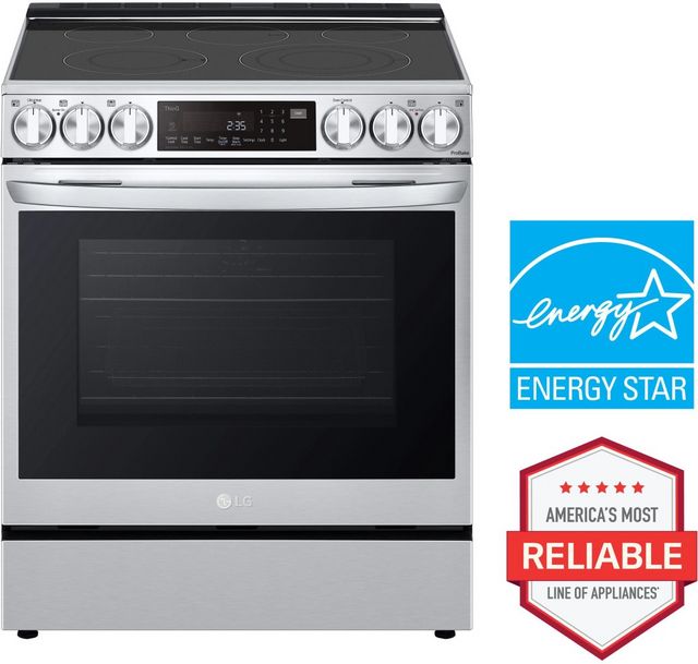 LG 30" PrintProof® Stainless Steel Slide In Electric Range-1