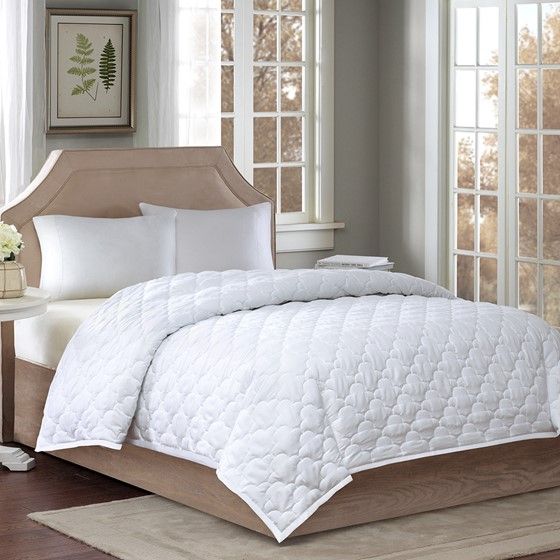 Olliix by Sleep Philosophy White Down Alternative Twin Wonder Wool Blanket-1