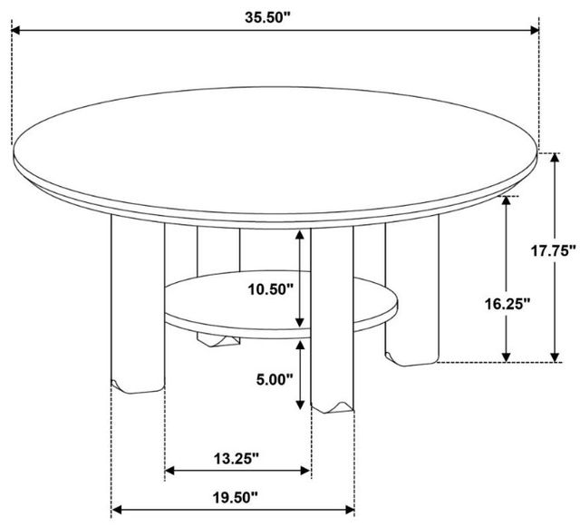 Coaster® Ottowa Wash Oak Coffee Table-2