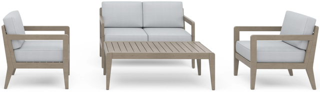 homestyles® Sustain 4-Piece Gray Outdoor Loveseat Set