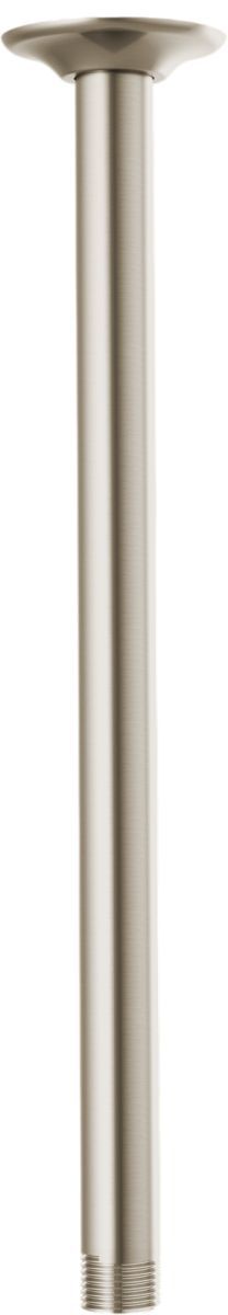 Brizo Essential™ Brilliance® Brushed Nickel 13.44" Ceiling Mount Shower Arm and Round Flange-0