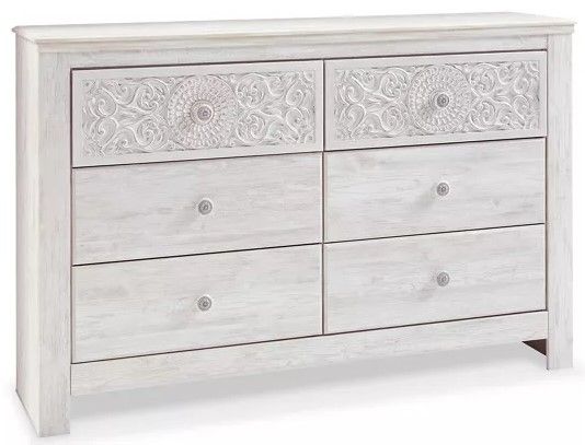 Signature Design by Ashley® Paxberry 2-Piece Whitewash King Panel Bed Set-2