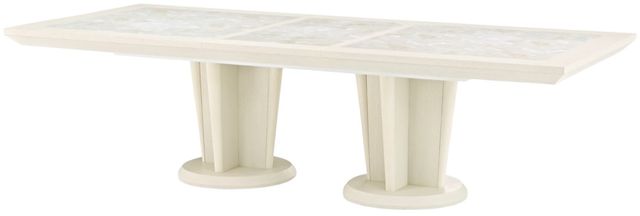 Michael Amini® Portrait Alabaster White Rectangular Dining Table-0
