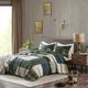 Olliix by Woolrich Mill Creek Green King/California King Oversized Cotton Quilt Set-5