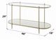 ACME Furniture Zaba Glass Top Sofa Table with Champagne Base-3