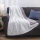 Concept ZZZ White/Gray 50x70 Matelasse & Faux Fur Throw-5