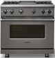 Viking® 7 Series 36" Damascus Gray Pro Style Natural Gas Range with 12" Reversible Griddle-4