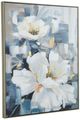 A & B Home Holland Blue/Ivory/Pink Hand Painting Wall Art-0