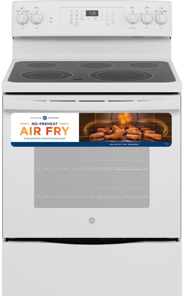 GE® 30" White Freestanding Electric Range SND Appliances Appliances