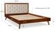 Linon Kit Hudson Oatmeal/Walnut Queen Upholstered Platform Bed-2