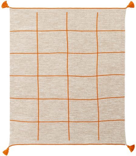 Surya Fleck Burnt Orange/Camel 50"x60" Throw Blanket-1