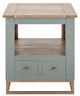 International Furniture Direct Timber Forest Green End Table-1