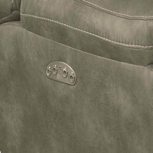 American Wholesale Furniture Ferrington Steel Power Dual Reclining Sofa with Headrest-1