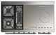 Ilve® Majestic III 48" White Pro Style Dual Fuel Liquid Propane Range with Solid Door and Burnished Trim-2
