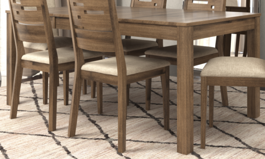 Tomali Cappuccino Rectangular Dining Table with Extension Leaf | Cabot ...