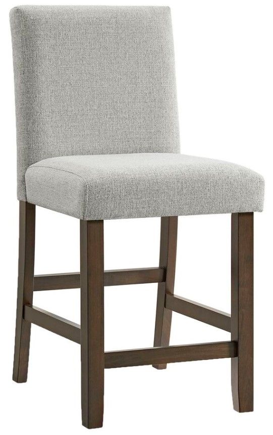 Elements International Seneca Brown/Gray Counter Side Chair -0