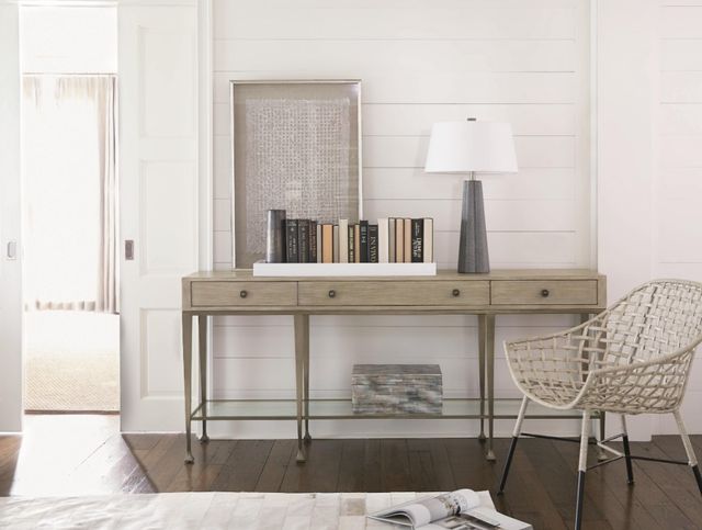 Bernhardt Santa Barbara Sandstone/Vintage Nickel Console Table-1