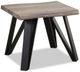 Mazin Furniture Carrie Brown End Table with Black Hairpin Metal Legs-0