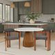Armen Living Jazmin 2-Piece Charcoal/Walnut Dining Arm Chair Set-1