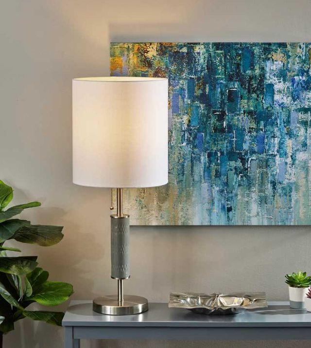 Adesso® Vanessa Brushed Steel Table Lamp-3