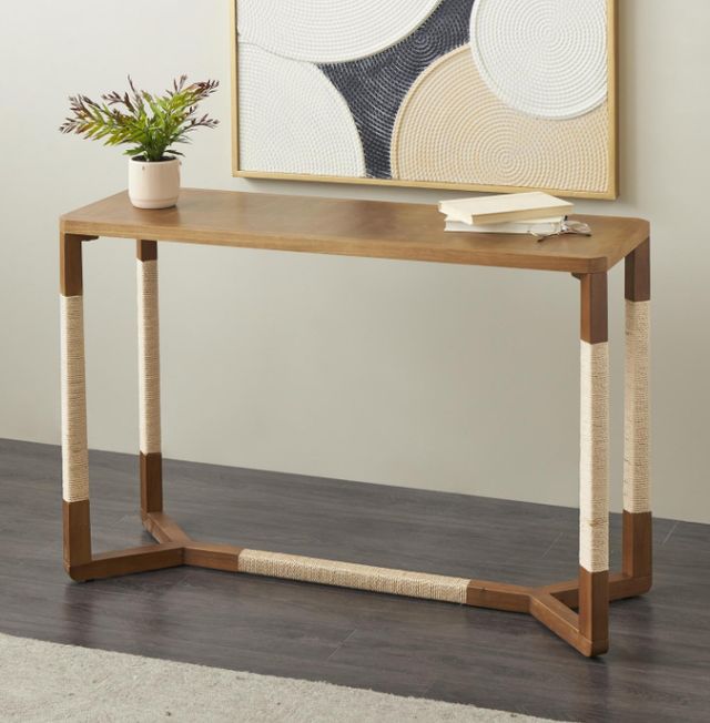 Deco Marche Brown Console Table-1