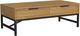 Intercon Newport Natural Oak Coffee Table with Black Base-0
