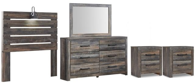Signature Design by Ashley® Drystan 5-Piece Multi Full Panel Headboard Bed Set-0