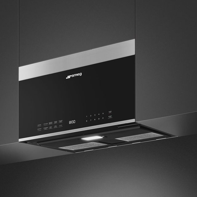Smeg 1.5 cu. ft. Stainless Steel/Black Over the Range Microwave-2