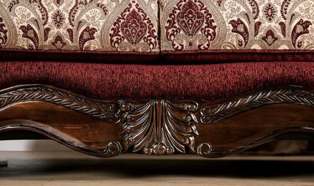 Furniture of America® Matteo 2-Piece Burgundy Living Room Set-3