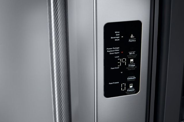 JennAir® NOIR™ 36" 24.76 Cu. Ft. Stainless Steel Counter Depth French Door Refrigerator with Internal Dispenser-3