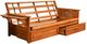 Kodiak Furniture Phoenix Butternut Queen Futon Frame with Storage-0