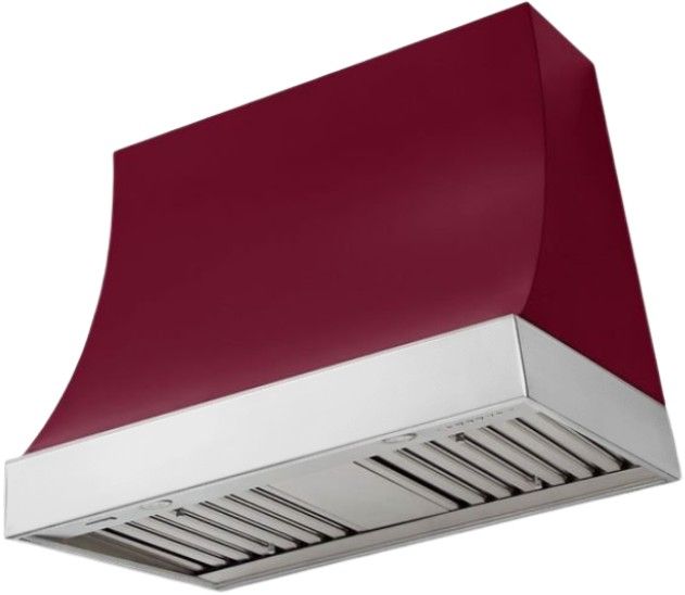 AGA Marquee 36" Cranberry Wall Mounted Range Hood with Polished Chrome Trim-0