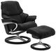 Stressless® by Ekornes® Customizable Reno Small Manual Recliner and Ottoman with Signature Base-0