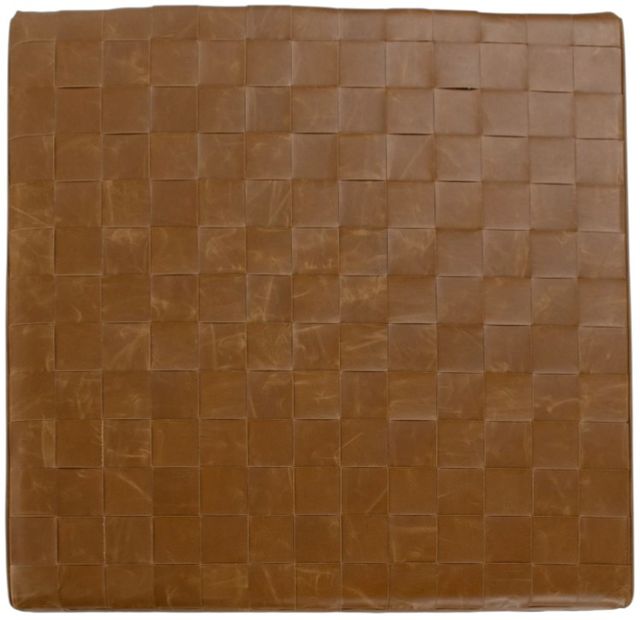 Classic Home Aristo Autumn Maple Leather Square Ottoman-4