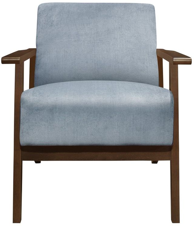 Mazin Furniture August Blue Gray Upholstered Accent Chair-1