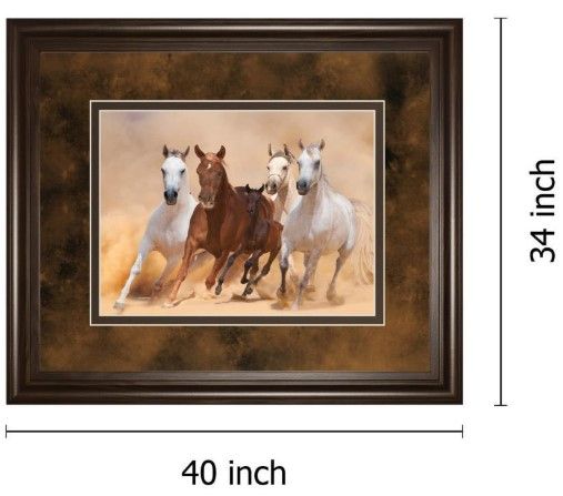 Classy Living Loya_Ya Horses In Dust Wall Art-2