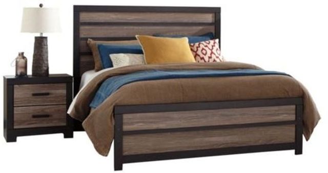 Signature Design by Ashley® Harlinton 2-Piece Warm Gray/Charcoal Queen Panel Bed Set-0