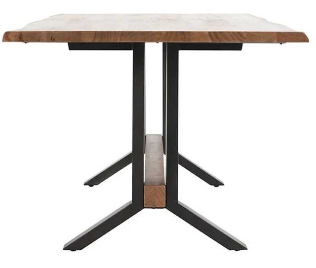 Classic Home Bellamy Amber Brown 78" Dining Table with Black Base-2