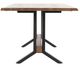 Classic Home Bellamy Amber Brown 78" Dining Table with Black Base-2