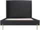 Mazin Furniture Estelle Dark Gray Queen Upholstered Platform Bed-3