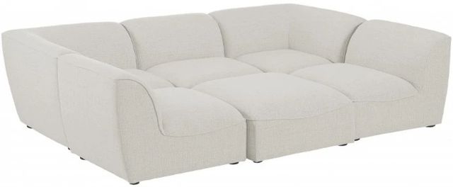 Meridian Furniture Miramar 6-Piece Cream Upholstered Modular Sectional-0