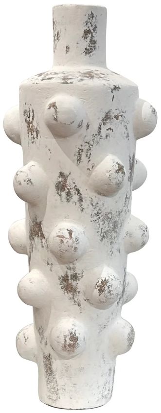 Harp & Finial® Watts Distressed White Large Vase-0