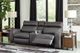 Signature Design by Ashley® Samperstone 3-Piece Gray Power Reclining Sectional Loveseat-4