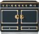 La Cornue CornuFé 90 Albertine 36" Quintessential Teal Pro Style Induction Range with Brushed Brass Trim-0