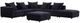 Parker House® Recess Reptile Blue Ottoman-2