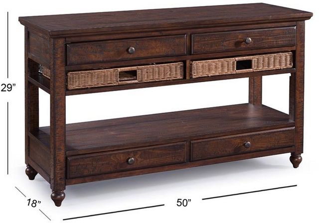 Magnussen Home® Roanoke Cherry Rectangular Sofa Table-3