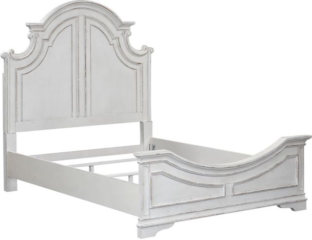Liberty Furniture Magnolia Manor 5-Piece Antique White/Weathered Bark California King Panel Bedroom Set-2